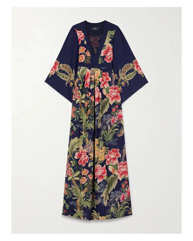 Etro Maxikleid Aus Seiden-crêpe Mit Print - Mehrfarbig Mehrfarbig
