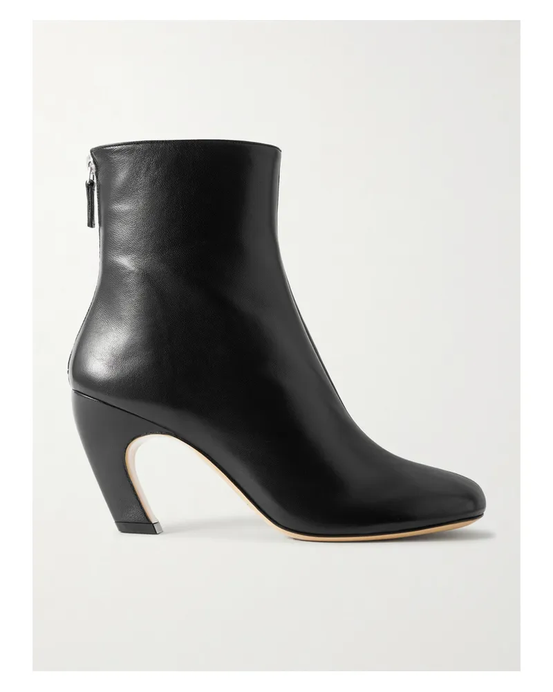 Le Monde Béryl Mica Glove Ankle Boots Aus Leder - Schwarz Schwarz