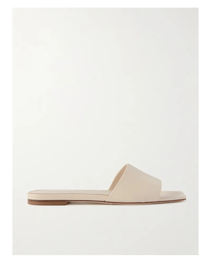 aeyde Anna Pantoletten Aus Leder - Creme Creme