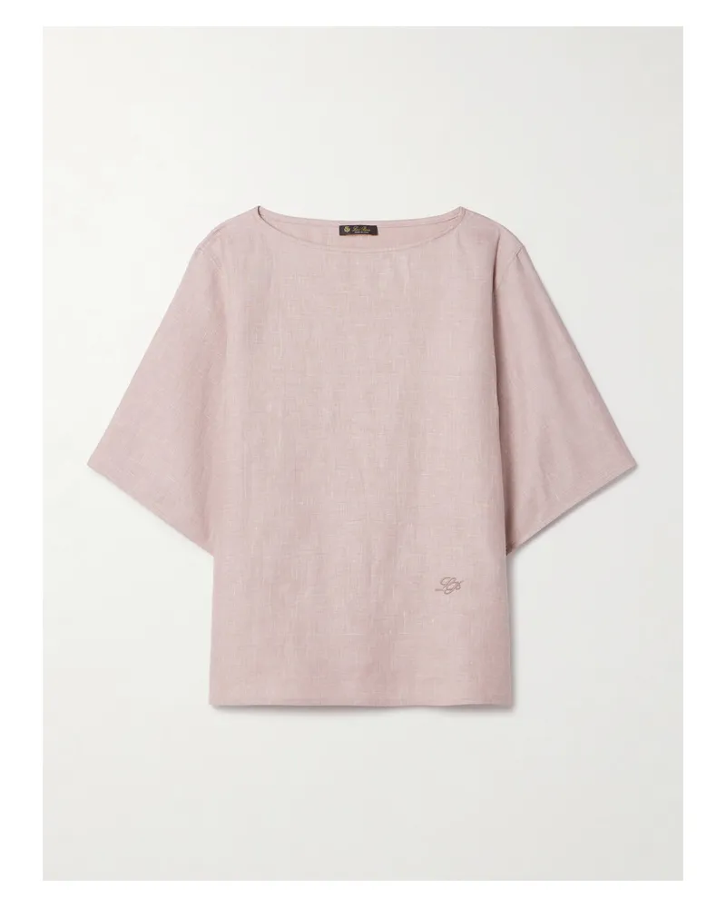 Loro Piana Oversized-bluse aus einer Leinenmischung Pink