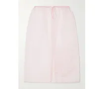 Bambi Midirock Aus Organza In Knitteroptik Mit Applikation - Pink