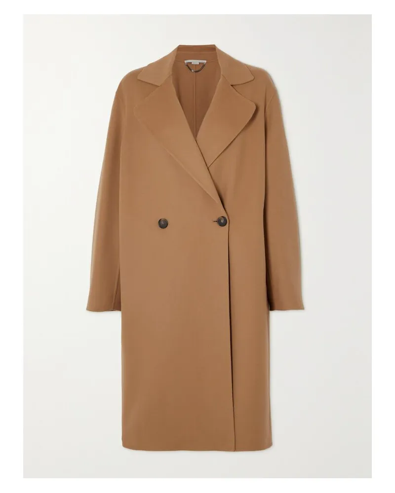 Stella McCartney Iconic Doppelreihiger Mantel Aus Wolle - Braun Braun