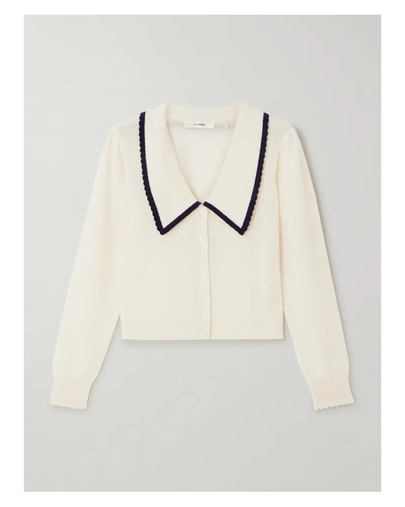 Frame Denim Verkürzter Cardigan Aus Kaschmir - Creme Creme