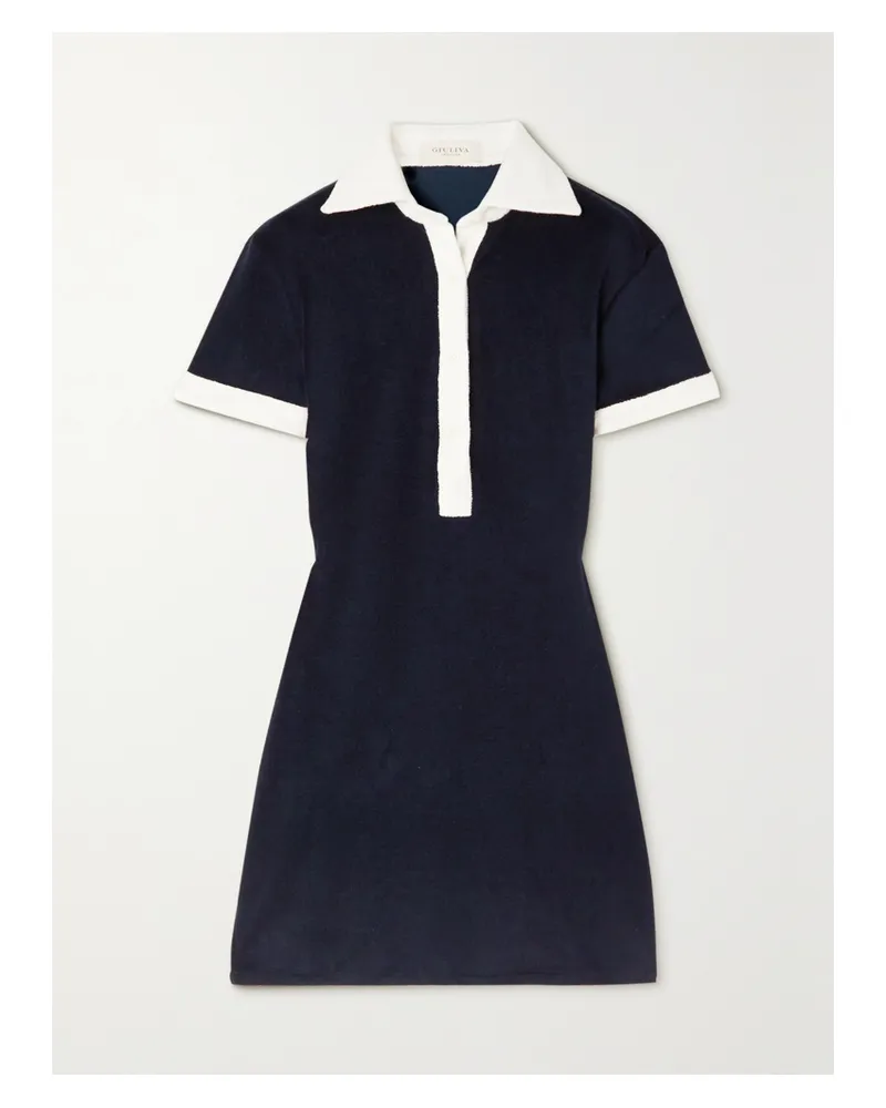Giuliva Heritage Collection Daphne Minikleid Aus Frottee Aus Einer Baumwollmischung - Blau Blau