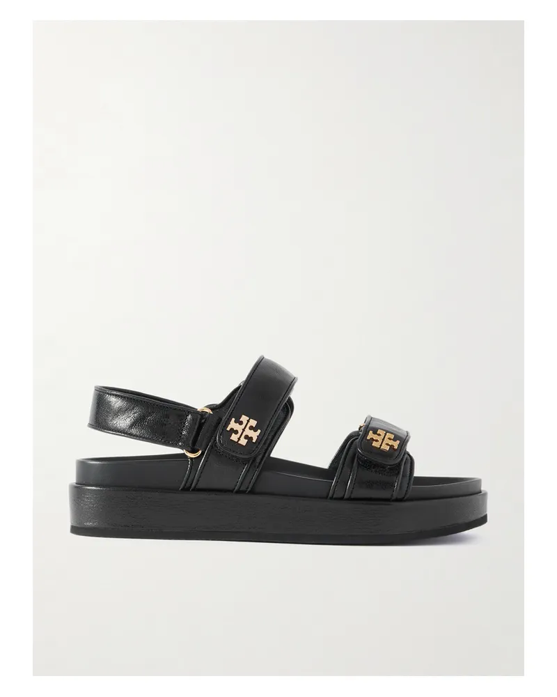 Tory Burch Kira Sport Sandalen Aus Leder - Schwarz Schwarz