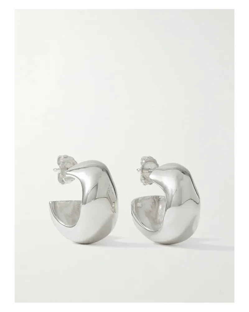 AGMES Celia Kleine Creolen Aus Recyceltem Silber Silber
