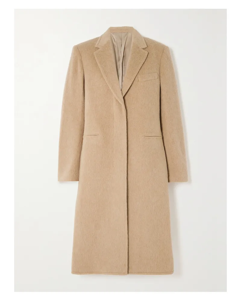 Helmut Lang Mantel Aus Einer Gebürsteten Wollmischung - Braun Braun