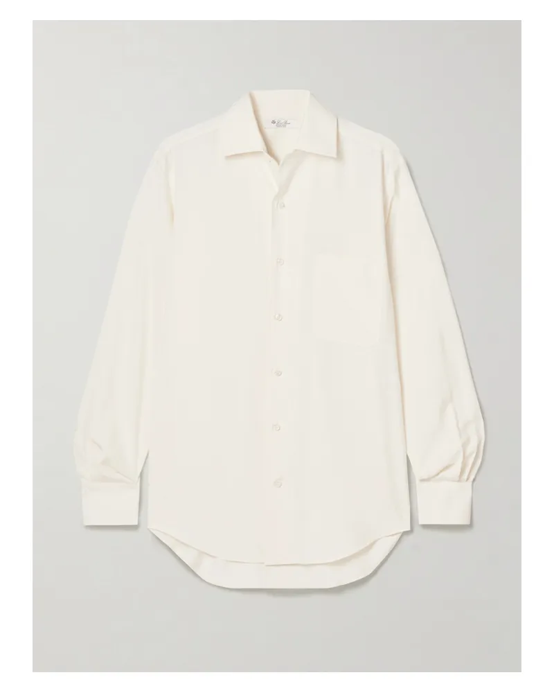 Loro Piana Andre Hemd Aus Seide - Wollweiß Wollweiß