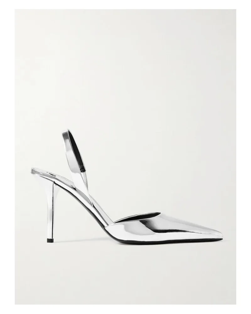 Proenza Schouler Slash Pumps Aus Kunstleder Mit Spiegeleffekt - Silber Silber