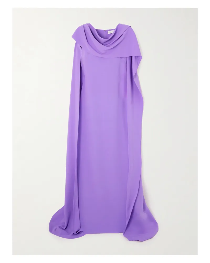 Oscar de la Renta Robe Aus Seiden-crêpe Mit Stretch-anteil - Lila Lila