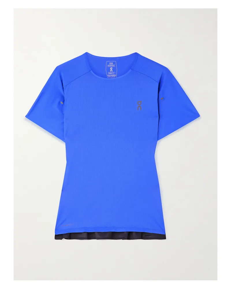 ON Performance-t T-shirt Aus Recyceltem Stretch-mesh - Blau Blau
