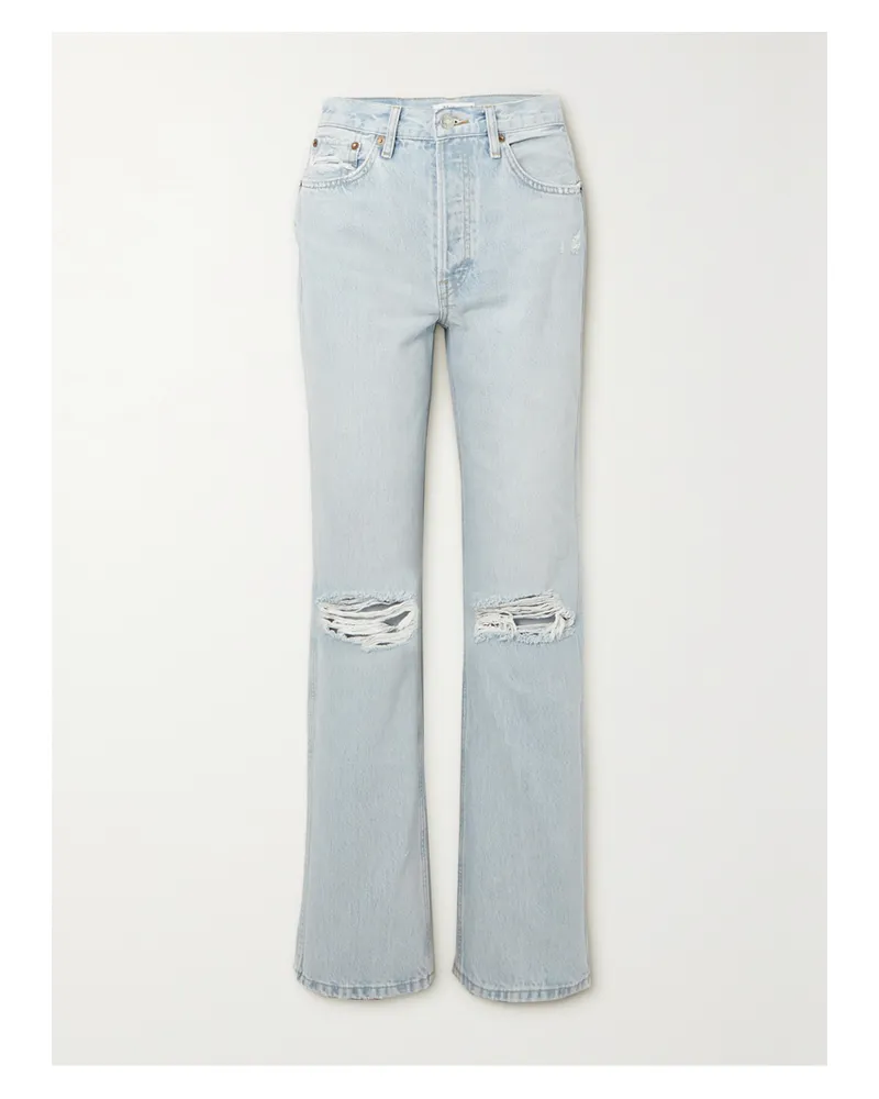 RE/DONE 90s Hoch Sitzende Jeans Mit Geradem Bein In Distressed-optik - Blau Blau
