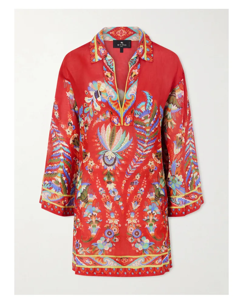 Etro Floral-print Coverup - Red Red