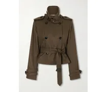 Swarby Belted Cotton-gabardine Jacket - Green