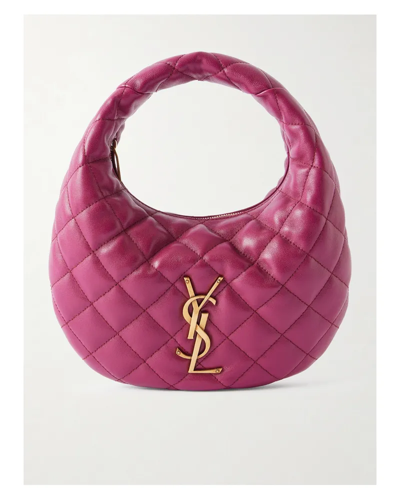 Saint Laurent Icarino Quilted Leather Tote - Red Red