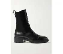 Isa Ankle Boots Aus Leder - Schwarz