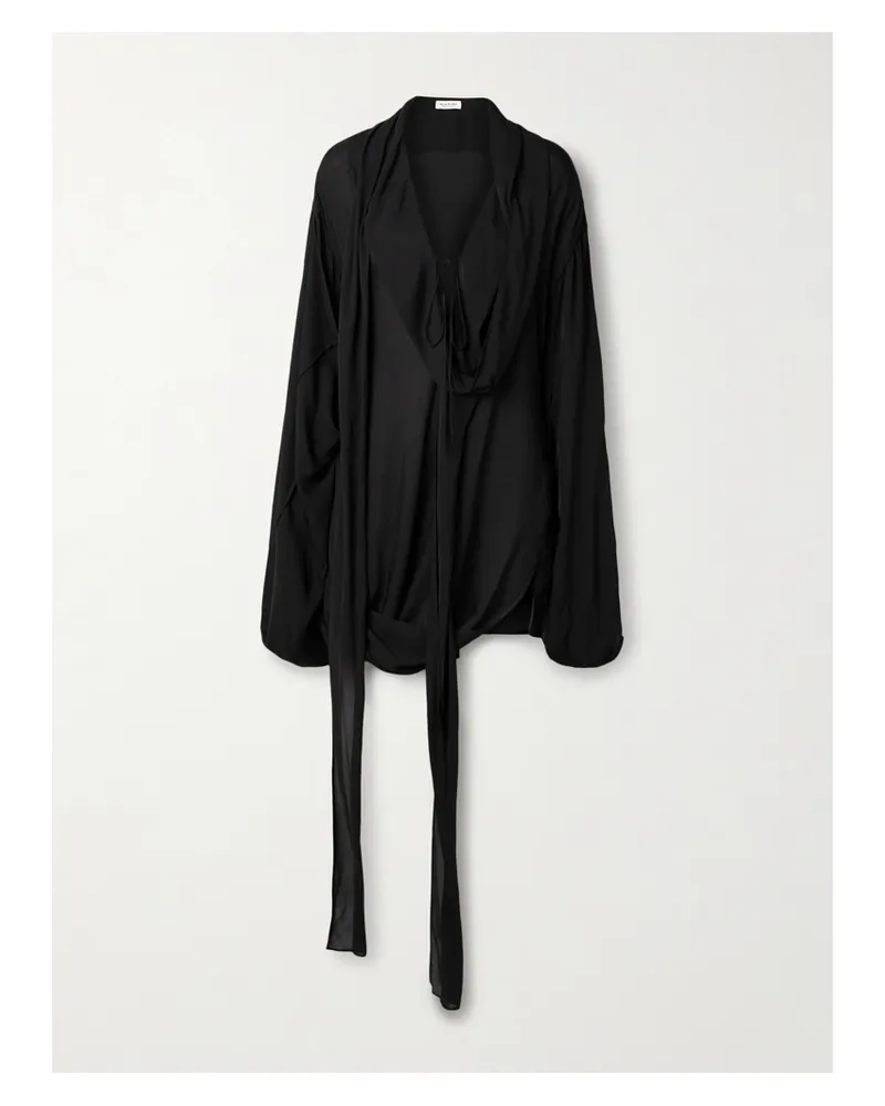 Acne Studios Minikleid Aus Jersey Mit Raffungen - Schwarz Schwarz