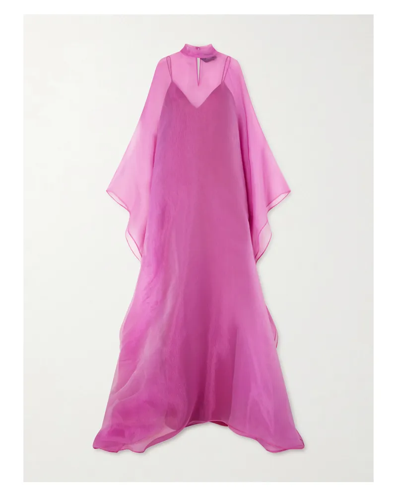 Taller Marmo Sphinx Robe Aus Organza Mit Stehkragen - Pink Pink
