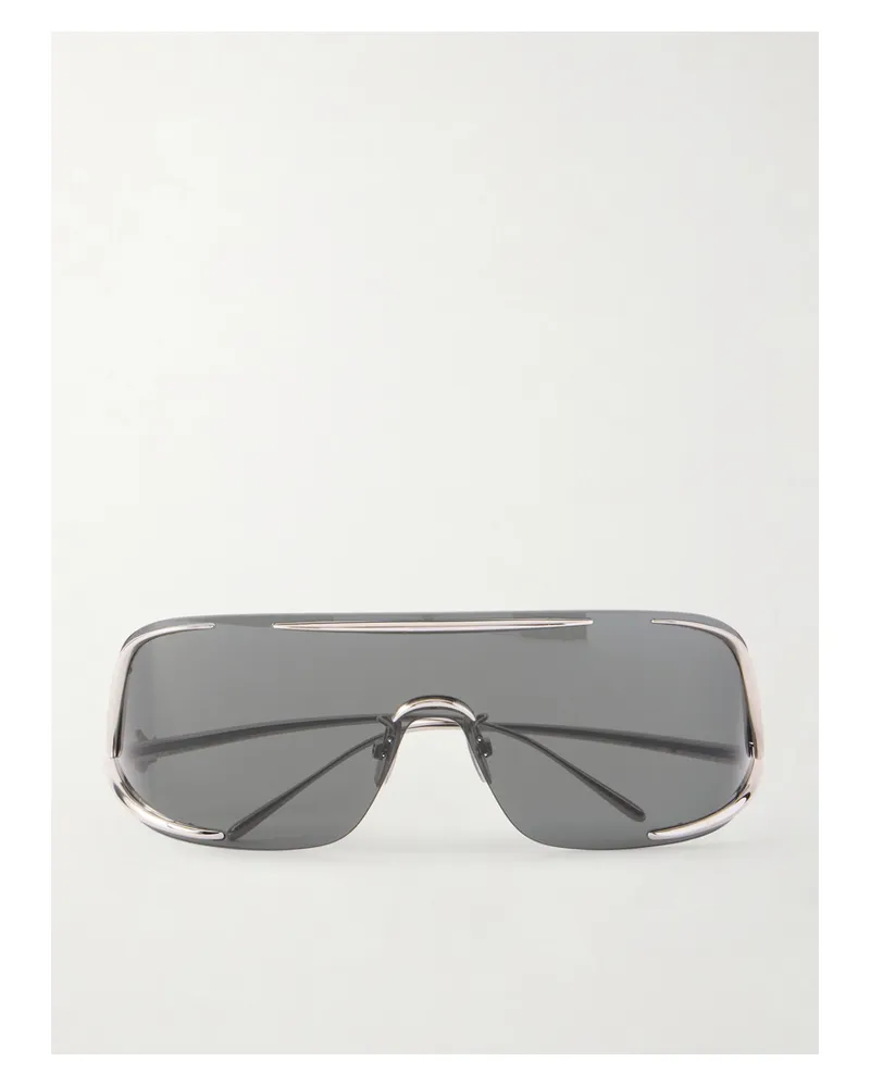 Loewe Signature D-frame Silver-tone Sunglasses Silver