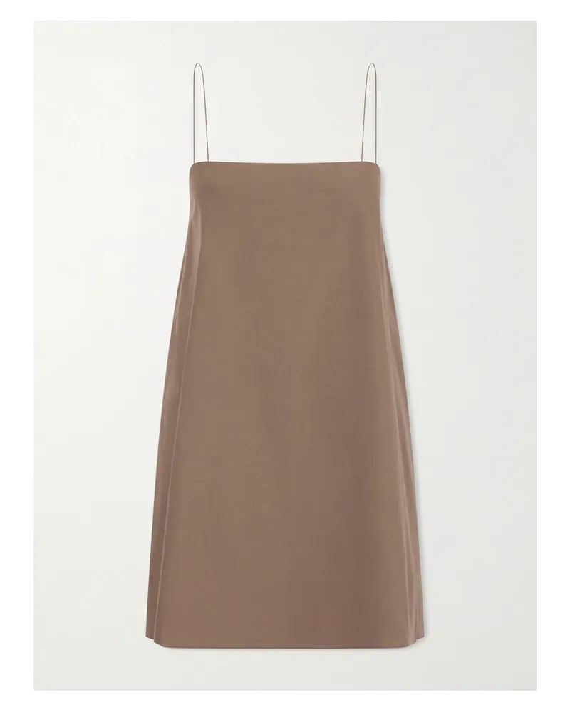 Matteau Organic Cotton-poplin Mini Dress - Brown Brown