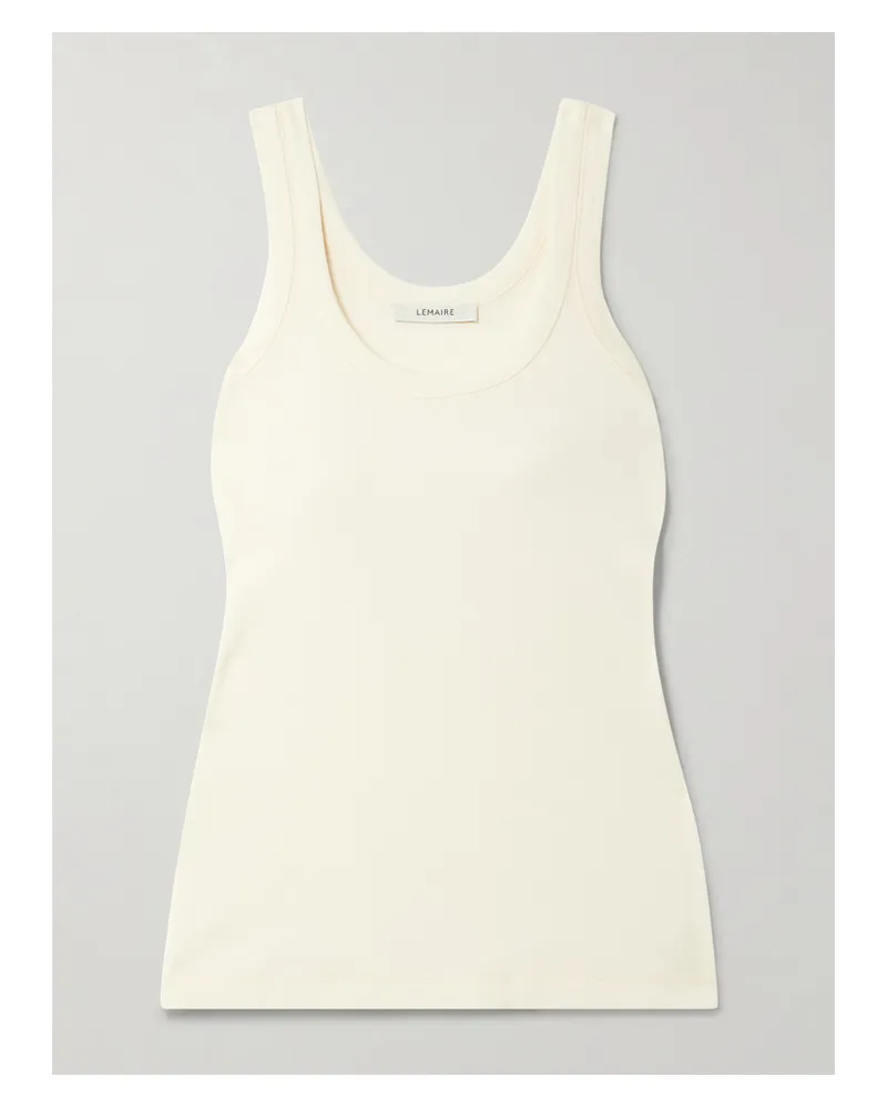 Christophe Lemaire Tanktop Aus Gerippter Baumwolle - Wollweiß Wollweiß