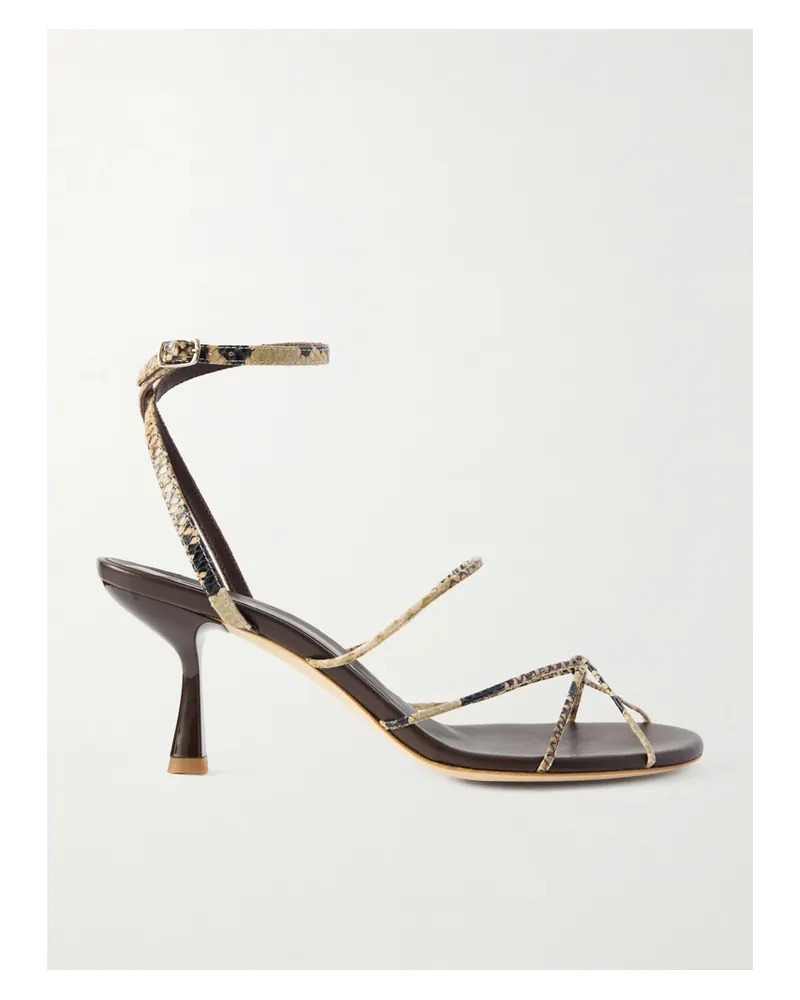 Christopher Esber Blaze Snake-effect Leather Sandals - Animal Print Animal