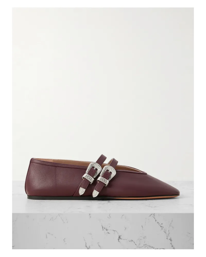 Le Monde Béryl Claudia Mary-jane-ballerinas Aus Leder - Burgunder Burgunder