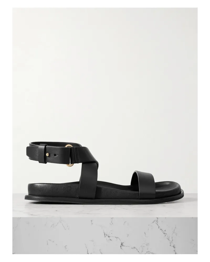 Totême Sandalen Aus Leder - Schwarz Schwarz