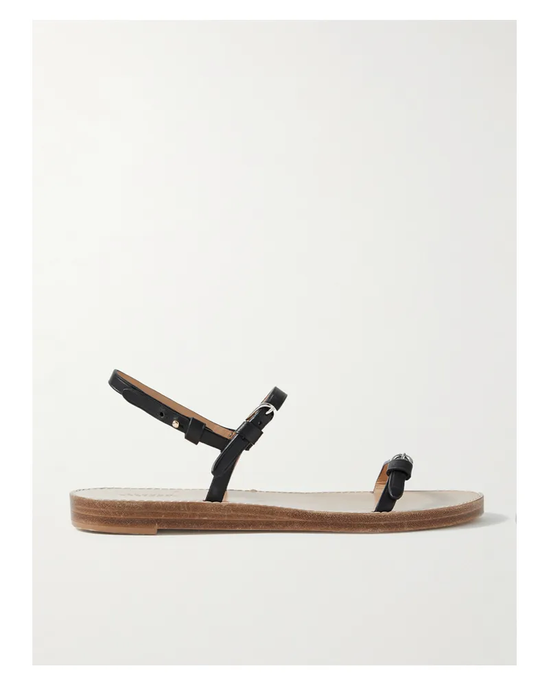 Gabriela Hearst Steward Slingback-sandalen Aus Leder - Schwarz Schwarz