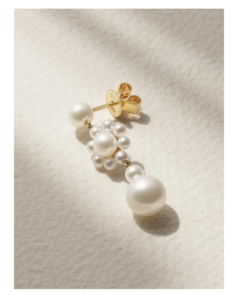 Sophie Bille Brahe Petite Marguerite De Mariage 14-karat Gold Pearl Single Earring - Ivory Ivory