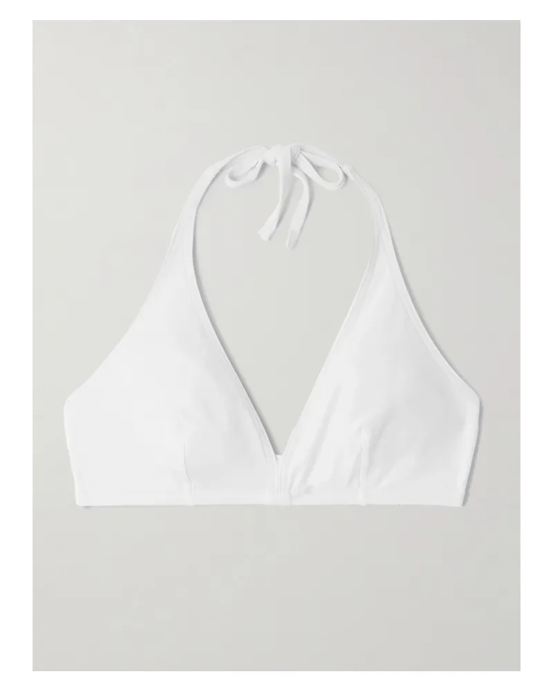 Eres Les Permanents Gang Triangle Bikini Top - White White
