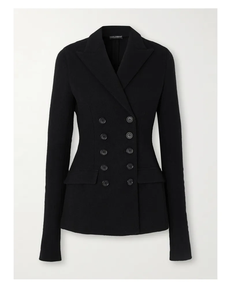 Dolce & Gabbana Doppelreihiger Blazer Aus Wolle - Schwarz Schwarz