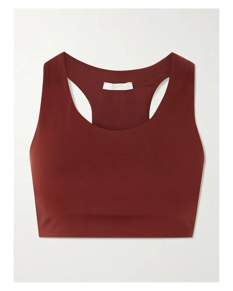 Eres Marie-josé Sport-bh Aus Stretch-jersey Mit Stickerei Und Cut-out - Burgunder Burgunder