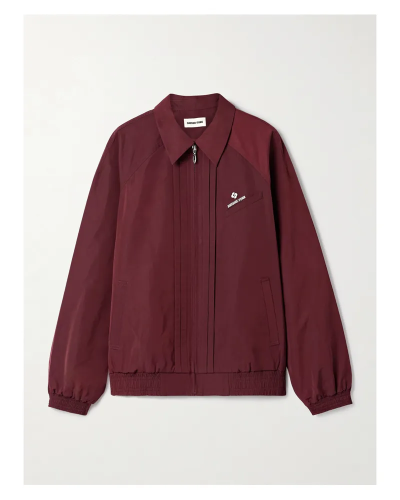 SHUSHU/TONG Jacke Aus Shell Mit Biesen Und Stickerei - Burgunder Burgunder