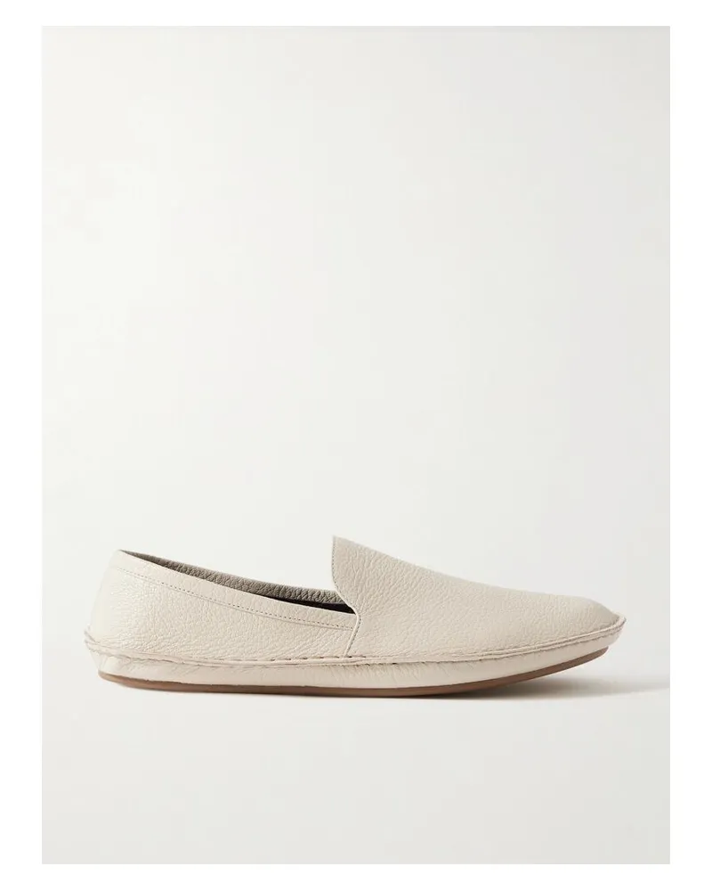 The Row Vasko Loafers Aus Strukturiertem Leder - Elfenbein Elfenbein