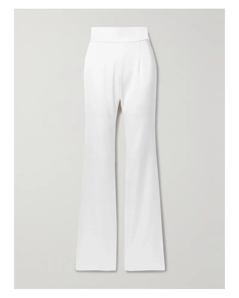 GALVAN Schlaghose Aus Satin - Weiß Weiß