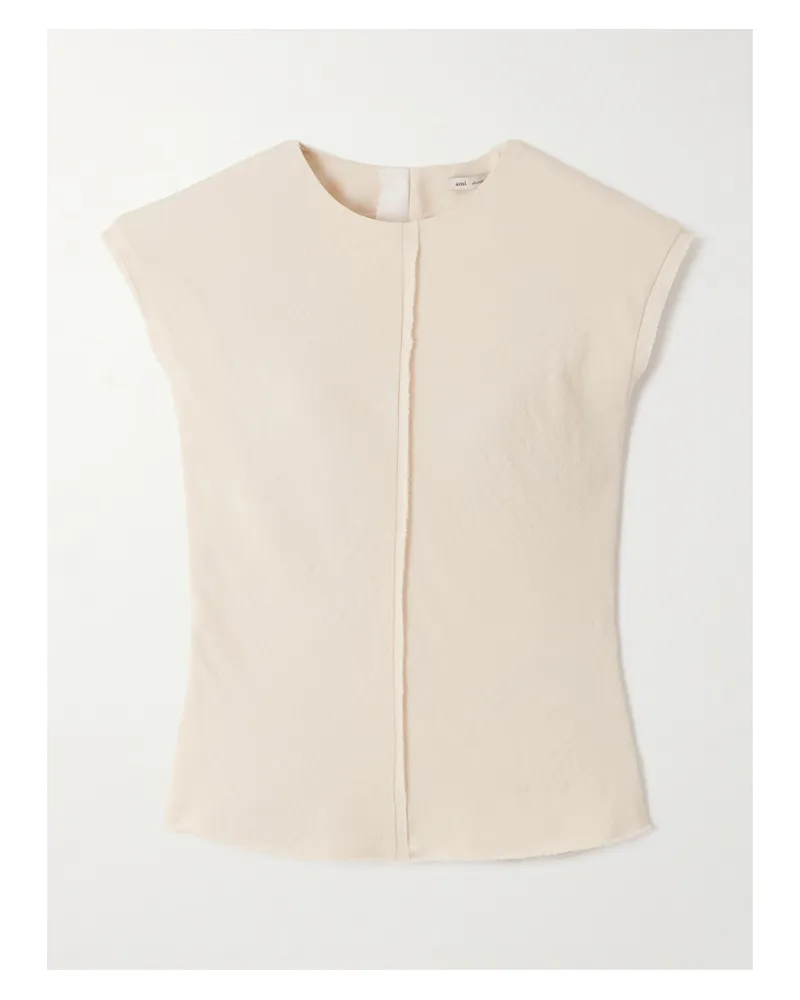 AMI Paris Tanktop Aus Crêpe - Elfenbein Elfenbein