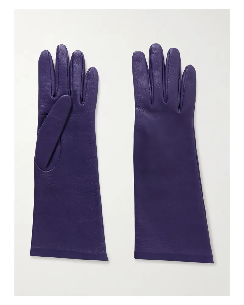 KHAITE Remo Mid Handschuhe Aus Leder - Lila Lila