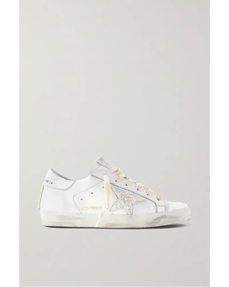 Golden Goose Superstar Sneakers aus Leder Weiß