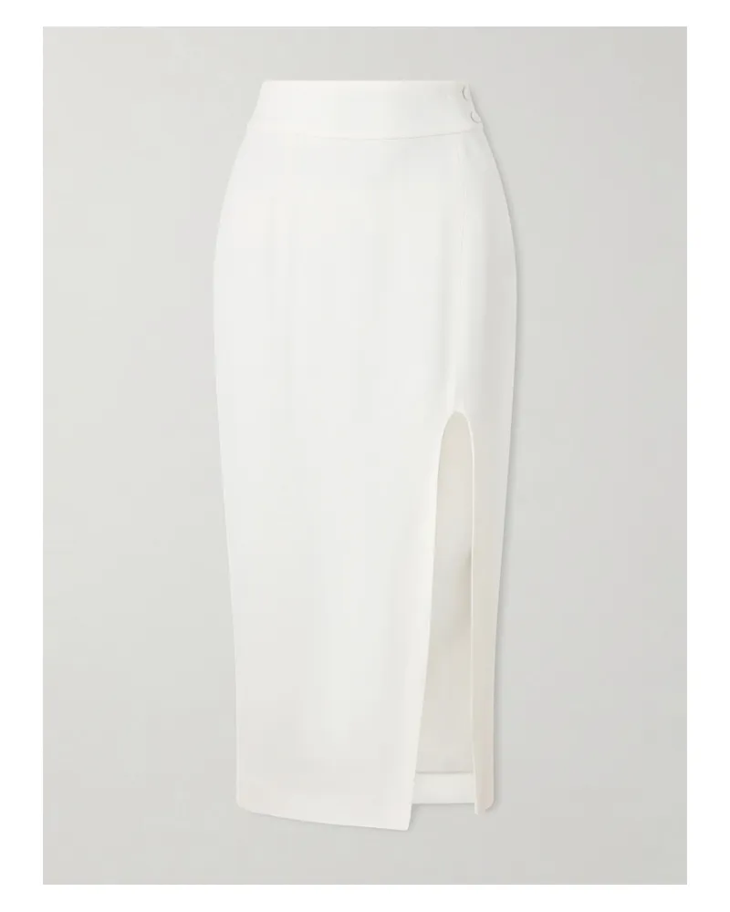 Victoria Beckham Twill Midi Skirt - Ivory Ivory