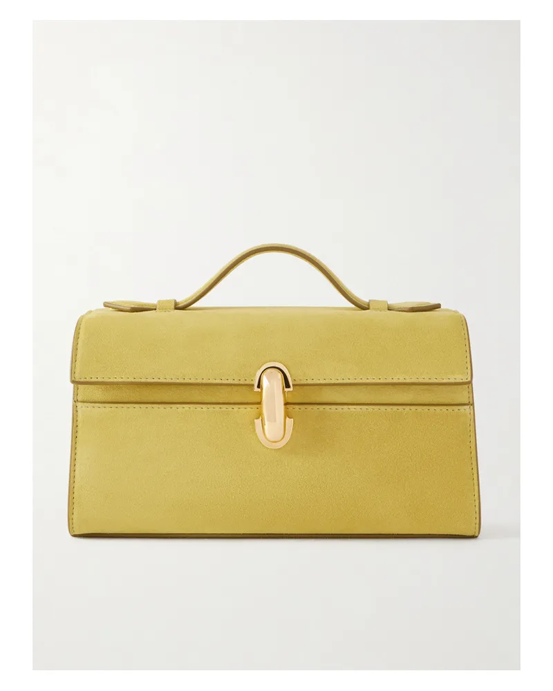 SAVETTE Symmetry Pochette Suede Tote - Green Green