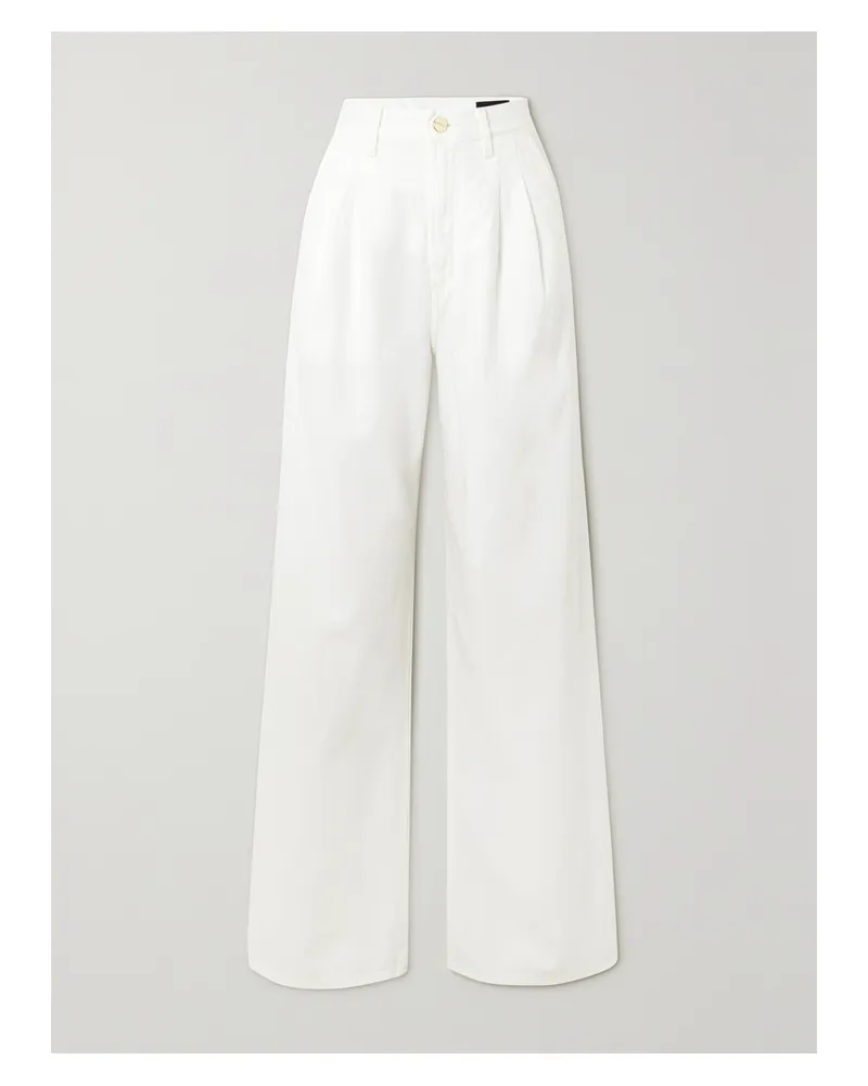 Goldsign  Net Sustain Edgar Hoch Sitzende Jeans Mit Weitem Bein Und Falten - Weiß Weiß