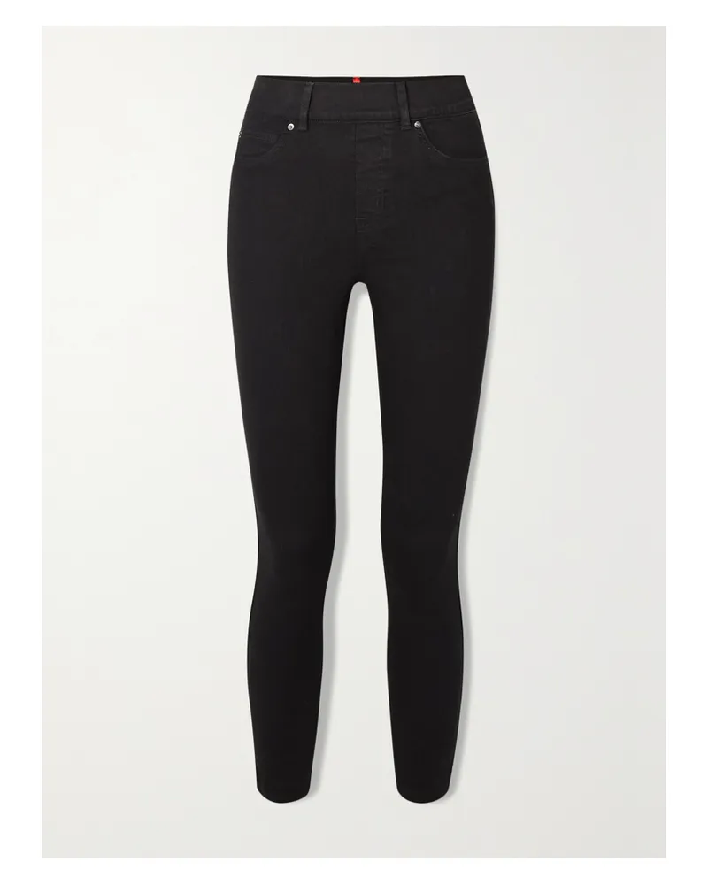 Spanx Halbhohe Skinny Jeans - Schwarz Schwarz