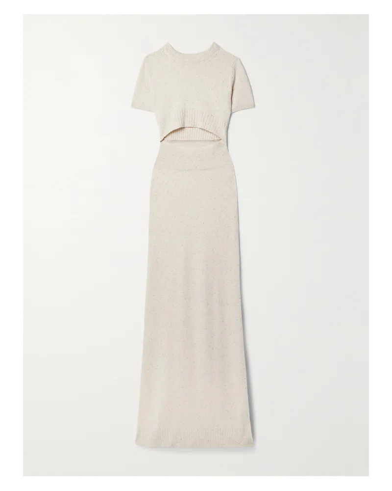 Altuzarra Mima Maxikleid Aus Jersey Aus Einer Kaschmirmischung Mit Cut-out - Neutral Neutral