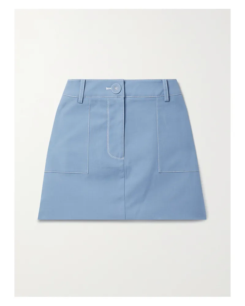 Anna Quan Shana Minirock Aus Twill Aus Einer Baumwollmischung - Blau Blau