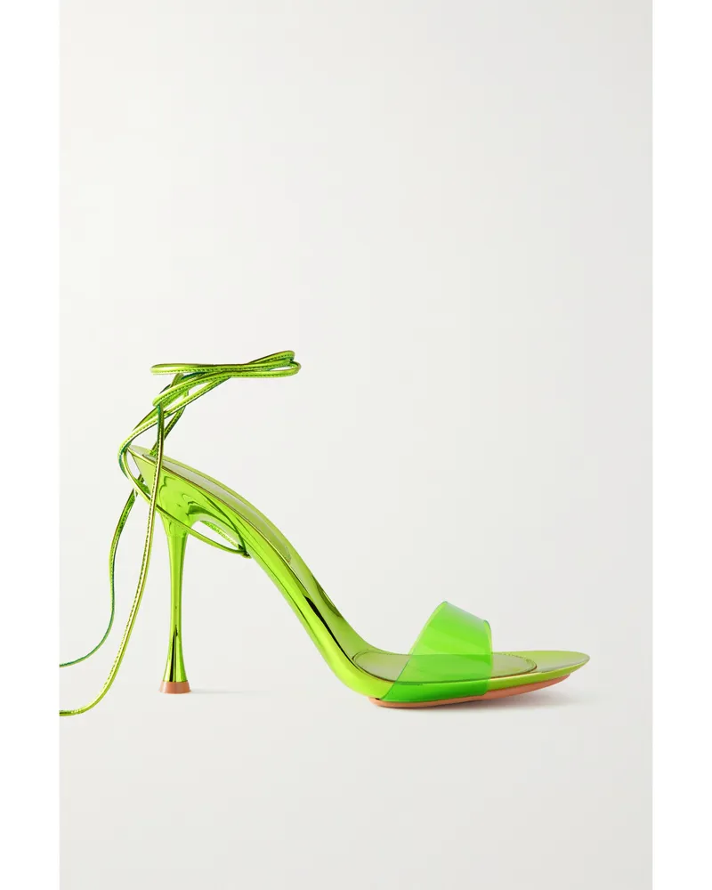 Gianvito Rossi Spice Glass 95 Sandalen Aus Leder Und Pvc - Grün Grün