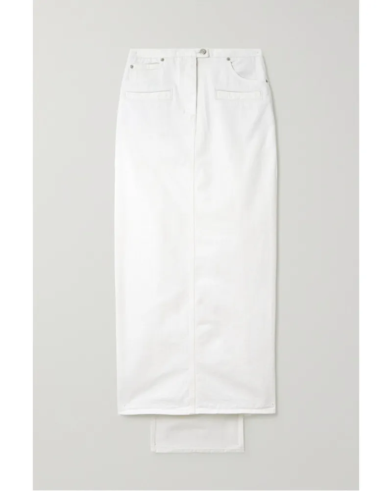 Courrèges Asymmetrischer Midi-jeansrock Weiß