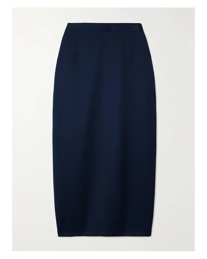 Alessandra Rich Midirock Aus Woll-crêpe - Blau Blau