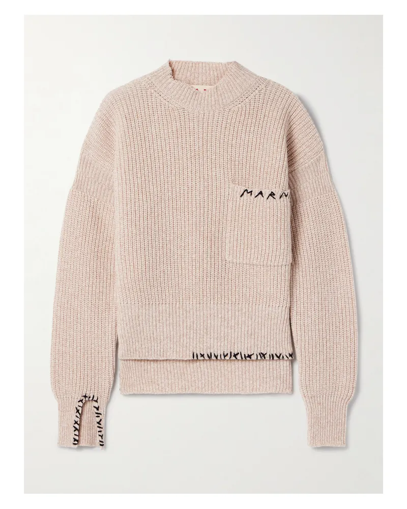 Marni Wollpullover Mit Stickereien - Neutral Neutral