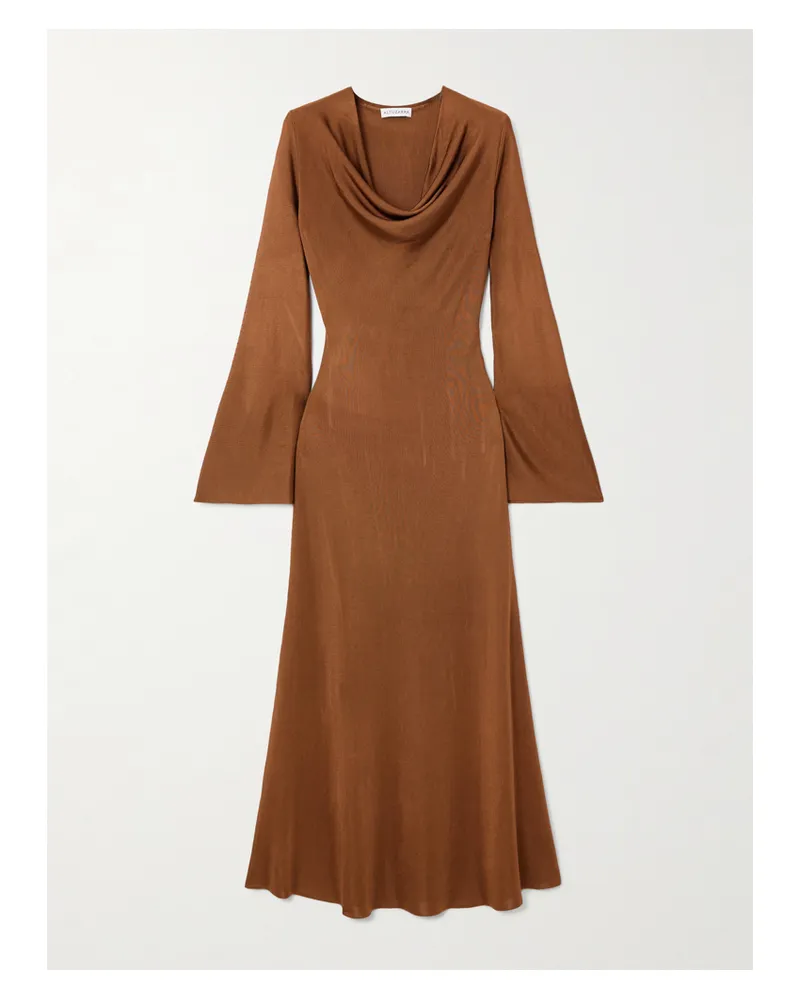 Altuzarra Milda Midikleid Aus Strick Mit Raffungen - Braun Braun